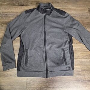 Hugo Boss XL Cannoblo 75 Full Zip Jacket Mens Gray Excellent Mixed Media Quilted